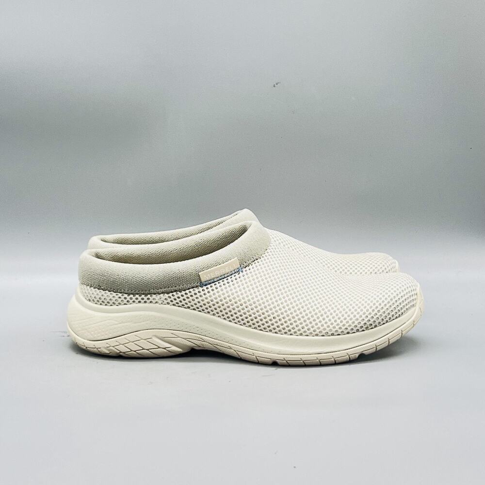 Merrell Shoes Womens 7 Beige Mesh Moab Float Clog Mules Slip On Comfort Casual